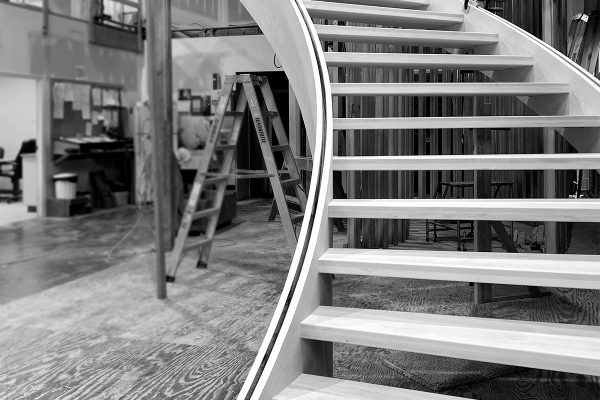 Stair in Process P3 B&W