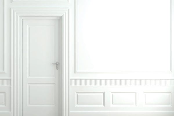 WMM Image Wall Panelling & White Door Light