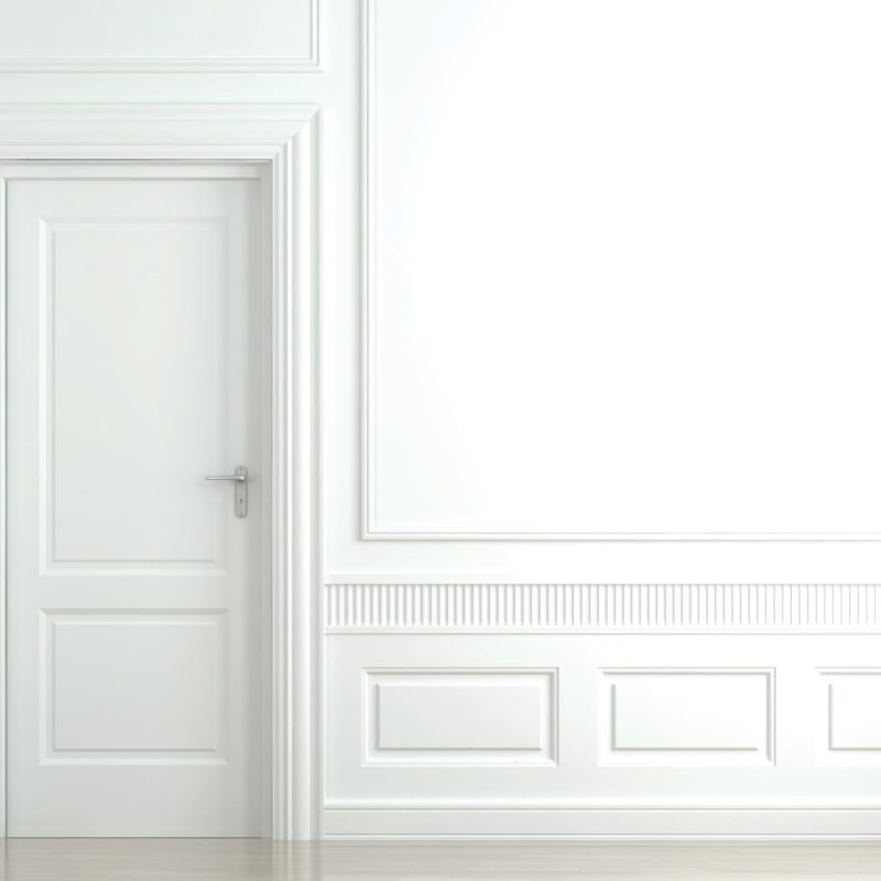 WMM Image Wall Panelling White Door Light