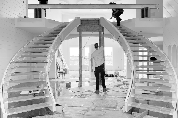 Stair Build Overview B&W